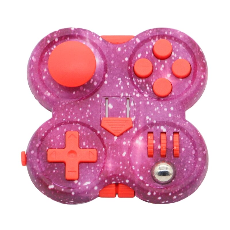 3inch Starry Pink Hand Spinner Press Fidget Set Decompression Novelty Pad with Rubber Button Press Board 1 - Fidget Pad