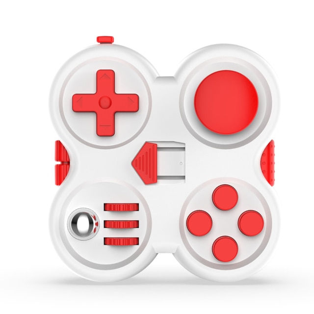 Autonom konstant fugl White Red Fidget Pad Controller 12 Features for Stress Relief | Fidget Pad