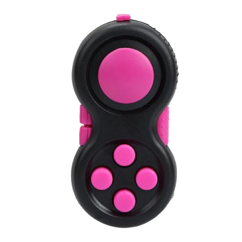 Pink Black Fidget Pad Controller 8 Features for Stress Relief