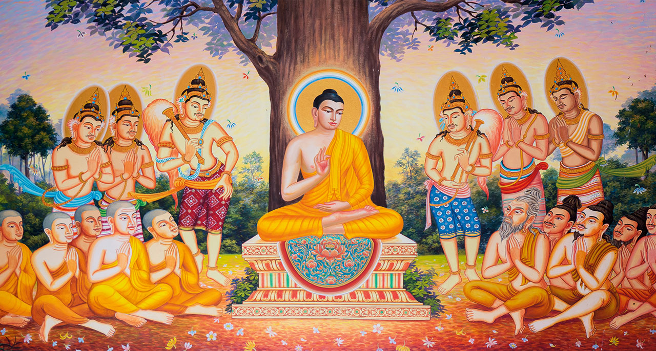 Thai Mural of Buddha Teaching by Badbadz Shutterstockdotcom Cropped - Fidget Pad